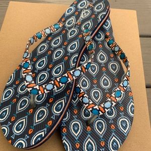 Vera Bradley Flip Flops Blue/Orange